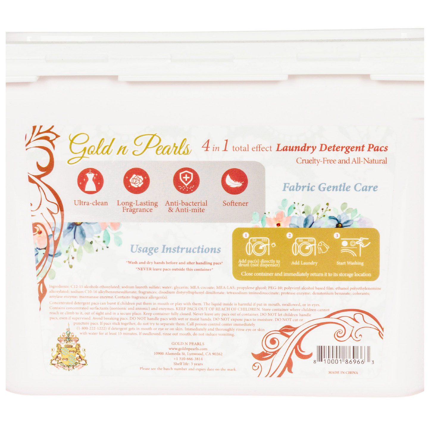 Gold n Pearls 4-in-1 Laundry Detergent Pods - Lavender Silk (52 Pods)