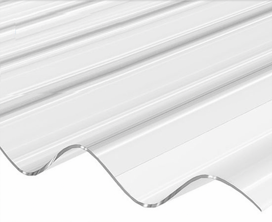 Corrugated Polycarbonate Roofing Sheet - Clear - 1/16" x 33" x 96"
