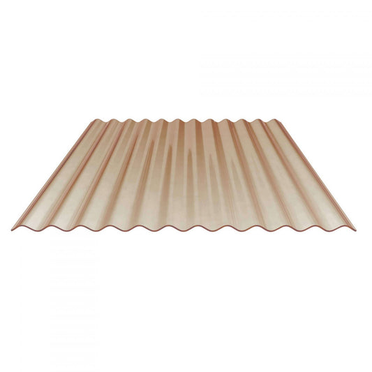 Corrugated Polycarbonate Roofing Sheet - Bronze - 0.047" x 48" x 96"